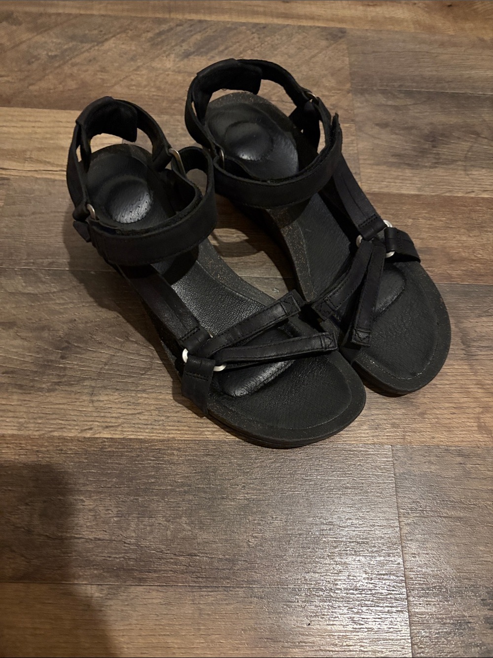 Teva Women's Black Strappy Sport Sandals